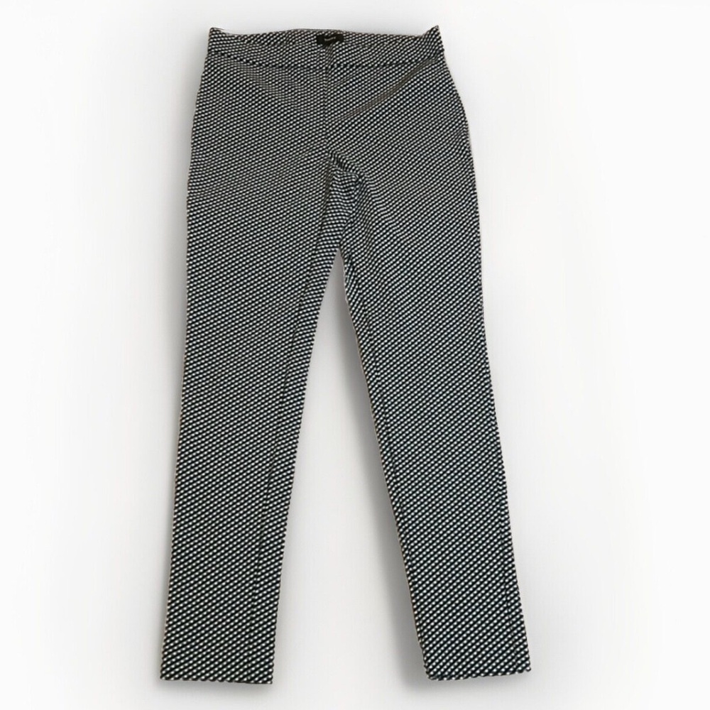 Theory sz L stretch leggings black and white check pattern EUC